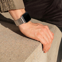 Accezz Mattes Titanstahlarmband für Apple Watch | 38/40/41/42 mm - Silber