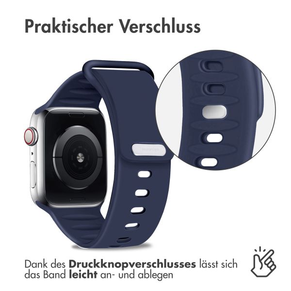 imoshion Silikonband für das Apple Watch Series 1-9 / SE - 38/40/41 mm / Series 10 - 42 mm - Dunkelblau