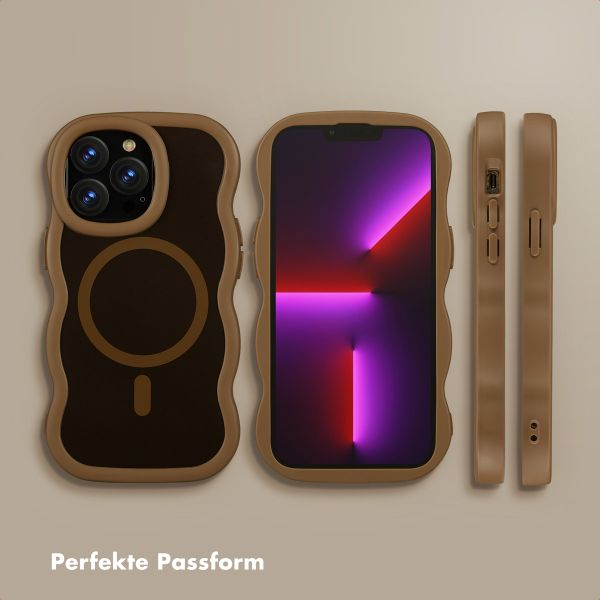 Selencia Wavy Backcover mit MagSafe Apple iPhone 13 Pro - Mocha Brown