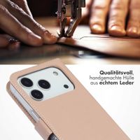 Selencia Echtleder Klapphülle Apple iPhone 18 Pro Max / 17 Pro Max - Dusty Pink