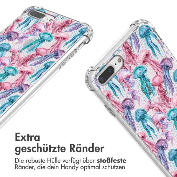 imoshion Design Hülle mit Band Apple iPhone 8 Plus / 7 Plus - Jellyfish Watercolor