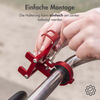 imoshion Handyhalterung für das Fahrrad – verstellbar – universal – Aluminium – rot