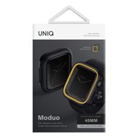 Uniq Moduo Apple Watch Hülle mit austauschbarem Rahmen für die Apple Watch 4-9 / SE - 44/45 mm - Midnight (Black/Mustard)