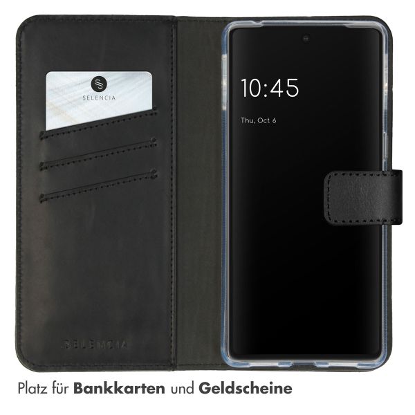 Selencia Echtleder Klapphülle Google Pixel 7 Pro - Schwarz