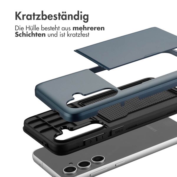 imoshion Backcover mit Kartenfach für das Samsung Galaxy S24 FE - Dunkelblau