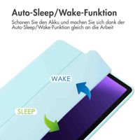 imoshion Trifold Hardcase Klapphülle Samsung Galaxy Tab S9 11.0 Zoll / Tab S10 FE / S9 FE 10.9 Zoll - Hellblau