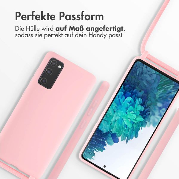 imoshion Silikonhülle mit Band für das Samsung Galaxy S20 FE - Rosa