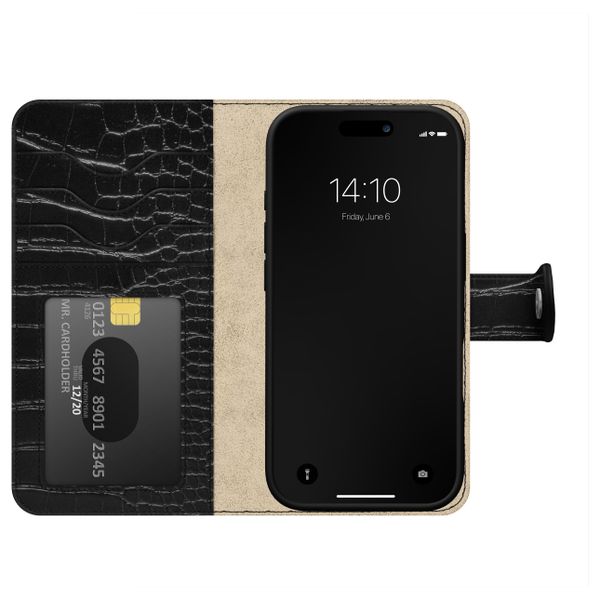 iDeal of Sweden Magnet Wallet+ Klapphülle Apple iPhone 17 - Black Croco