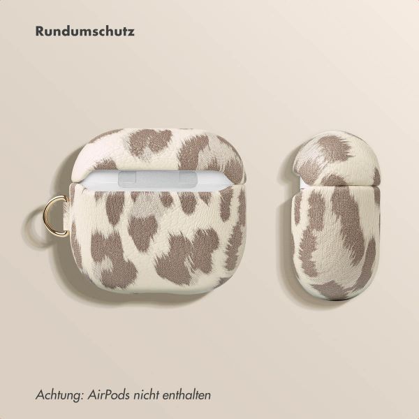 Selencia Sabi Case Apple AirPods 4 - Leopardenmuster - Soft Ivory