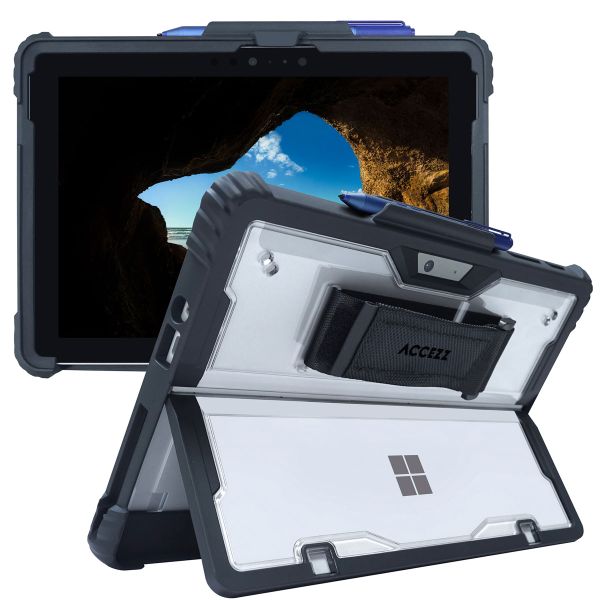 Accezz Robuste Hülle mit Ständer Microsoft Surface Go / Go 2 / Go 3 / Go 4 - Schwarz