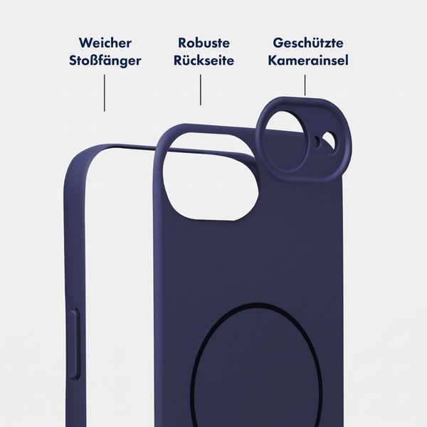 Accezz Grip Backcover mit MagSafe Apple iPhone 17e / 16e - Dunkelblau