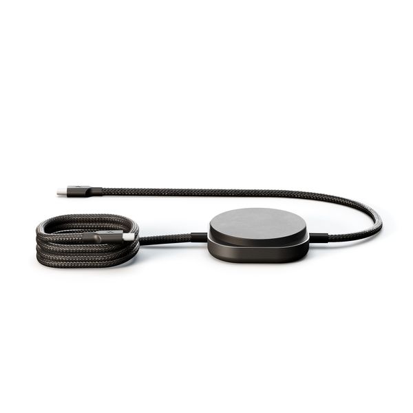 Zens Pro 2 USB-C-Kabel mit kabellosem Ladegerät für Telefon / Earbuds - MagSafe und Qi2 - Schwarz