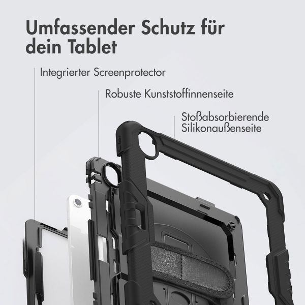 Accezz Robustes Back Cover mit Schultergurt für das iPad Air 13 Zoll (2024) M2 - Schwarz