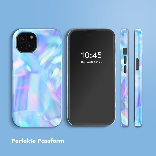 Selencia Vivid Rückabdeckung mit MagSafe Apple iPhone 15 - Holographic Blue Dream