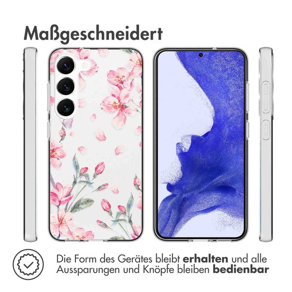 imoshion Design Hülle für das Samsung Galaxy S23 Plus - Blume - Rosa