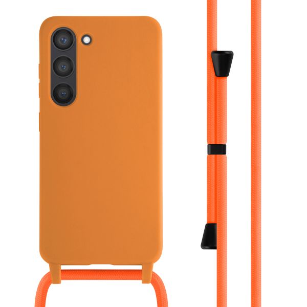 imoshion Silikonhülle mit Band für das Samsung Galaxy S23 - Orange