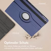 imoshion 360° drehbare Klapphülle Apple iPad 9 (2021) 10.2 Zoll / iPad 8 (2020) 10.2 Zoll / iPad 7 (2019) 10.2 Zoll - Dunkelblau