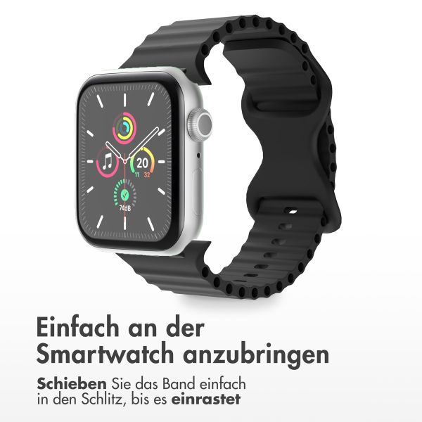imoshion Athletic Silikonarmband für das  Apple Watch Series 1 t/m 11 / SE / Ultra (44/45/46/49 mm) - Schwarz