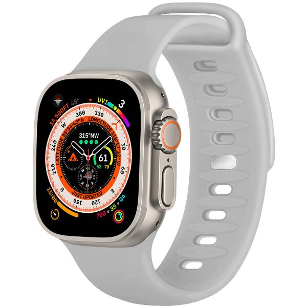 imoshion Silikonband für das Apple Watch Series 1-10 / SE / Ultra (2) - 42/44/45/46/49 mm - Hellgrau