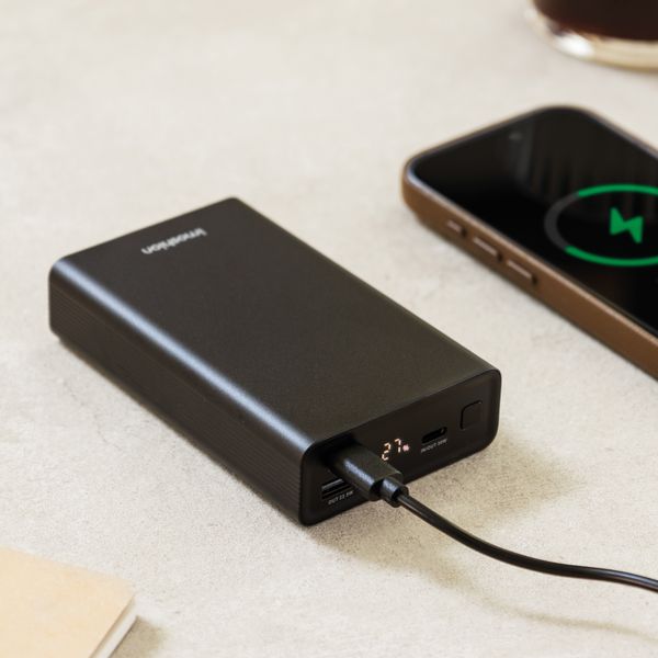 imoshion Ultra Series Aluminium Powerbank 20.000 mAh - Schnellladen bis 33W - Black