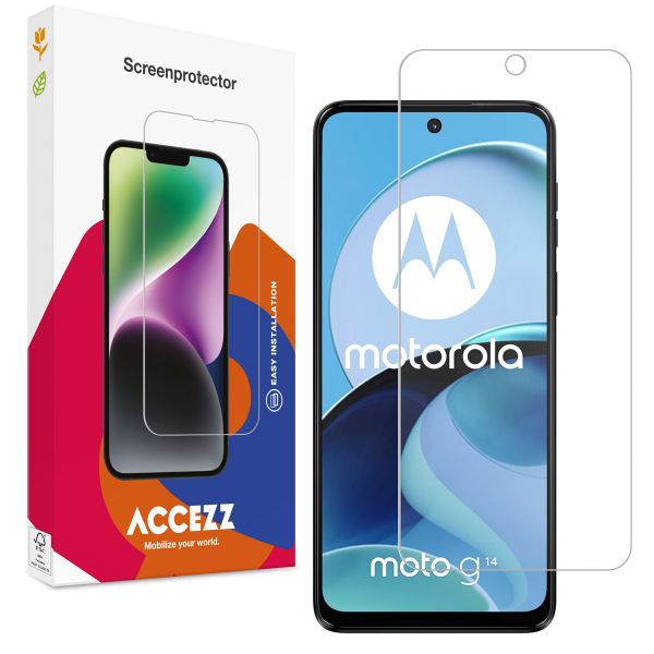 Accezz Screen Protector aus gehärtetem Glas Motorola Moto G14