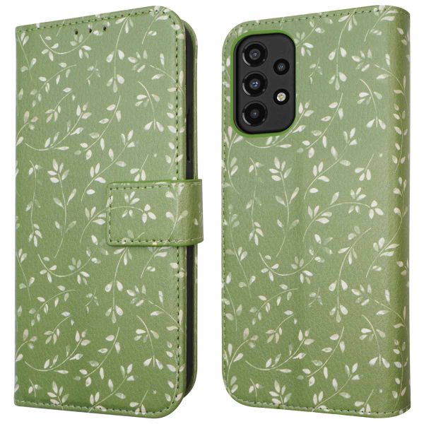 imoshion Design Klapphülle für das Samsung Galaxy A33 - Green Flowers