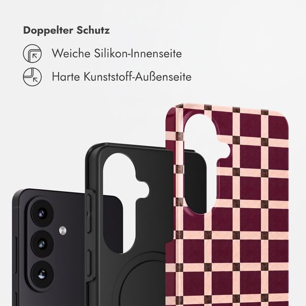 Selencia Vivid Back Cover Samsung Galaxy S26 - Check This Burgundy