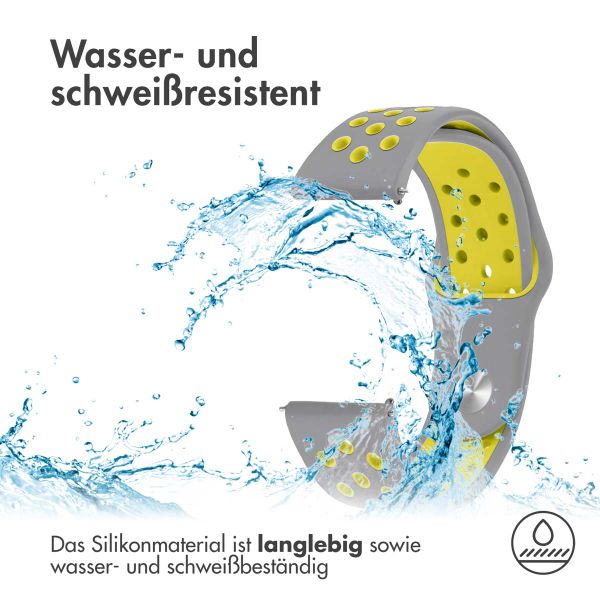 imoshion Silikonband Sport - 18-mm-Universalanschluss - Grau / Gelb