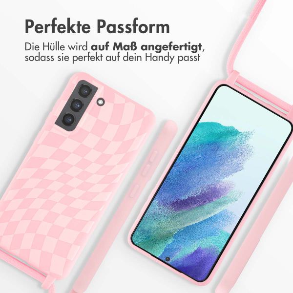 imoshion Silikonhülle design mit Band für das Samsung Galaxy S20 - Retro Pink