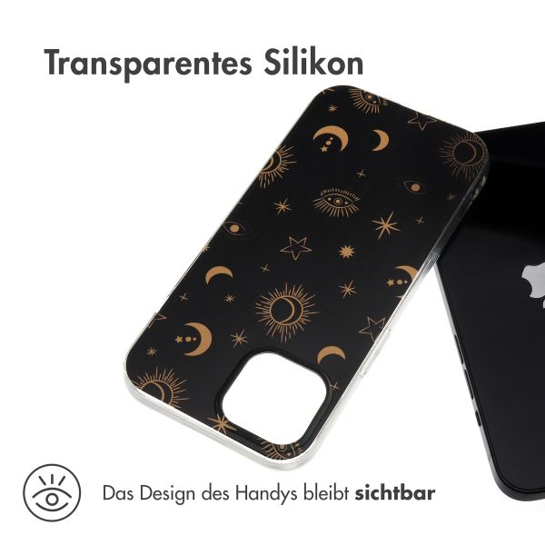 imoshion Design Hülle Apple iPhone 15 - Sky Black Transparent