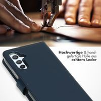 Selencia Echtleder Klapphülle Samsung Galaxy A54 (5G) - Blau