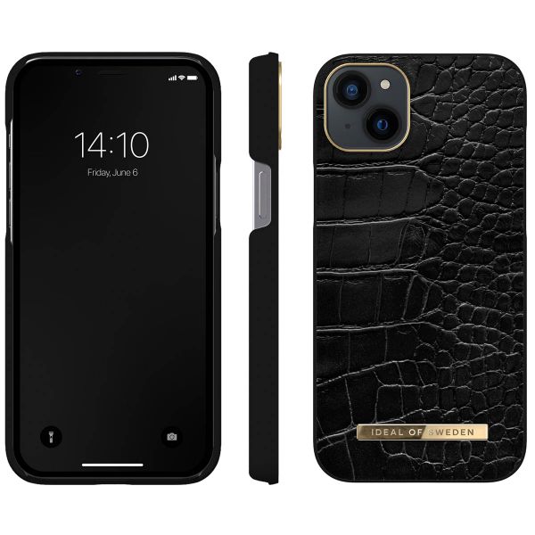 iDeal of Sweden Atelier Backcover für das iPhone 14 Plus - Neo Noir Croco