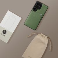 Selencia Riva Back Cover mit Kartenfach Samsung Galaxy S26 Ultra - Sage Green