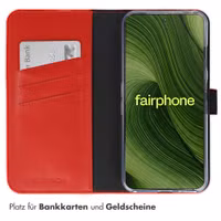 Selencia Echtleder Klapphülle Fairphone 6 - Rot