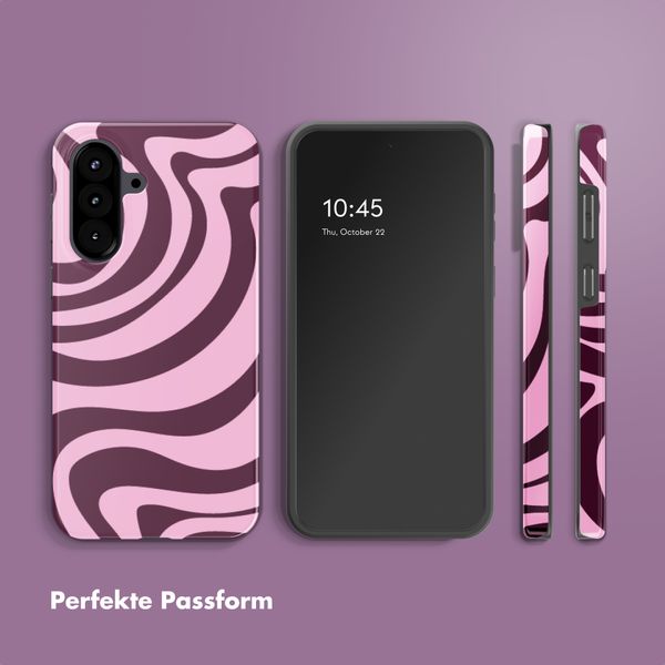 Selencia Vivid Back Cover Samsung Galaxy A57 (5G) - Wavy Swirl Pink Plum