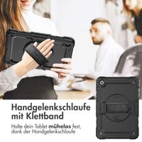 Accezz Robustes Back Cover mit Schultergurt für das Samsung Galaxy Tab A9 Plus - Schwarz