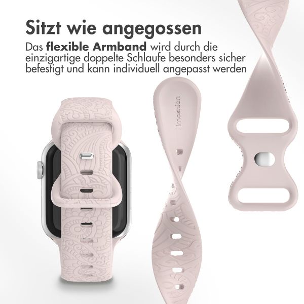 imoshion Graviertes Silikonarmband für die Apple Watch Series 1-10 / SE / Ultra (2) (44/45/46/49 mm) - Rosa