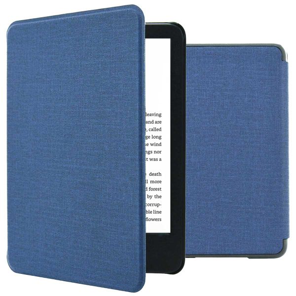 imoshion Canvas Sleepcover Klapphülle für das Amazon Kindle (2024) / Amazon Kindle (2022) 11th gen - Dunkelblau