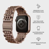 Burga Edelstahlarmband für das Apple Watch Series 1 bis 9 / SE (38/40/41 mm) | Series 10 (42 mm) - Chic Royal - Rose Gold