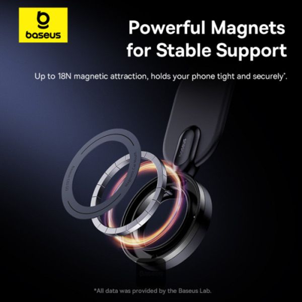 Baseus C02 Go Handyhalterung Auto - Magnetisch - Armaturenbrett und Mittelkonsole - Cluster Black