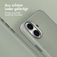 Accezz MagSafe Leather Backcover Apple iPhone 16 - Light Grey