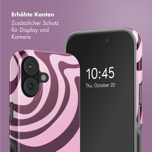 Selencia Vivid Rückabdeckung mit MagSafe Apple iPhone 17 - Wavy Swirl Pink Plum