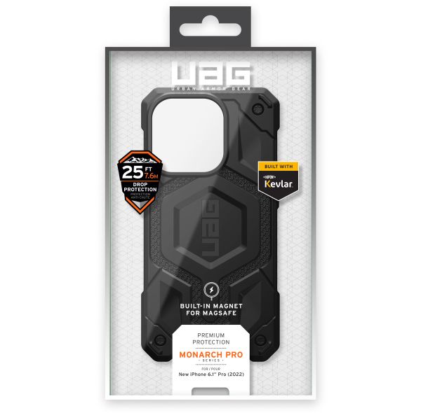 UAG Monarch Backcover MagSafe für das Apple iPhone 14 Pro - Kevlar Black