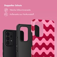 Selencia Vivid Tough Back Cover für das Samsung Galaxy A53 - Wave Vibes Lipstick