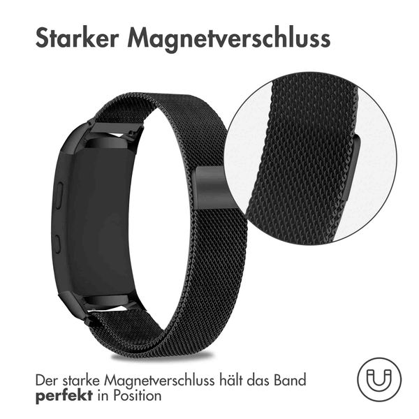 imoshion Mailändische Magnetarmband für das Samsung Gear Fit 2 / 2 Pro - Schwarz