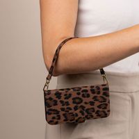 Selencia Sabi Klapphülle mit Leopardenmuster Apple iPhone 12 (Pro) - Mocha Brown