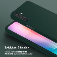 Selencia SilikonHülle mit abnehmbarem Band Samsung Galaxy A25 (5G) - Dunkelgrün