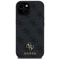Guess 4G Metal Logo Back Cover MagSafe Apple iPhone 15 - Schwarz
