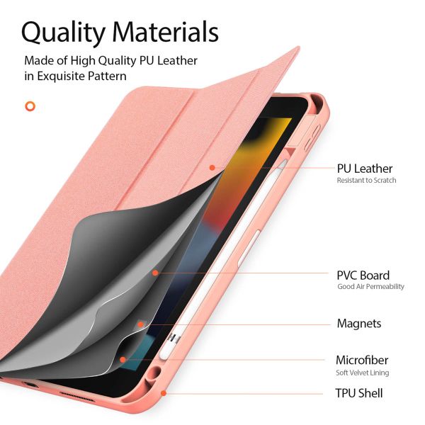 Dux Ducis Domo Klapphülle Apple iPad 11 (2025) 11 Zoll / iPad 10 (2022) 10.9 Zoll - Rosa