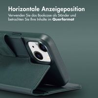 Accezz 2-in-1 Klapphülle aus Leder mit MagSafe Apple iPhone 14 - Cedar Green